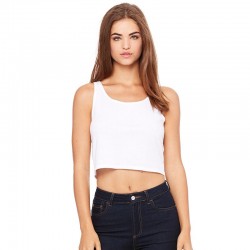 Plain Women's polycotton crop top Bella+Canvas 122 GSM